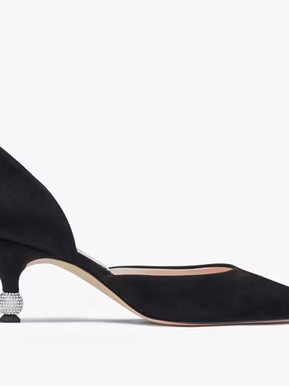 Kate Spade Black Suede kitten heels